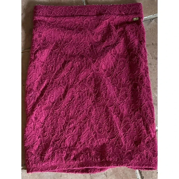 Guess Pink Lace Overlay Pencil Mini Skirt Size S Barbie Retro Vintage Y2k Barbie - Picture 9 of 9